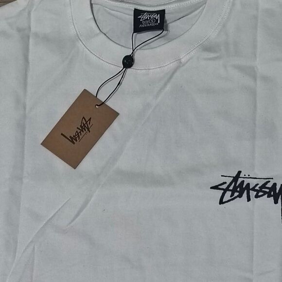 Stüssy Dice Graphic Tee White Size S NWT - Picture 2 of 7